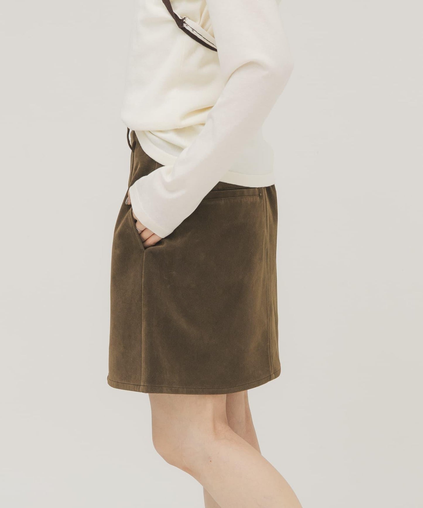 2WAY裹身設計 迷你半身裙