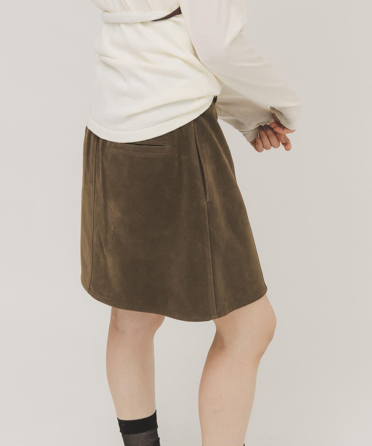 2WAY裹身設計 迷你半身裙