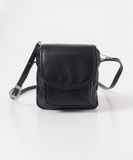 方形翻蓋迷你單肩包