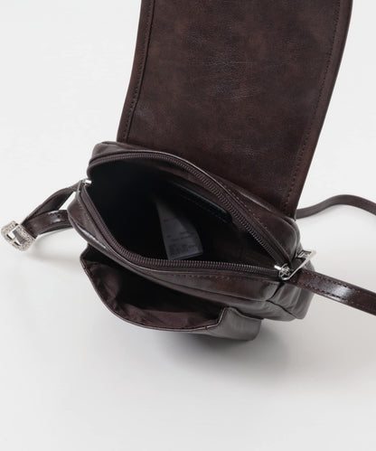 方形翻蓋迷你單肩包