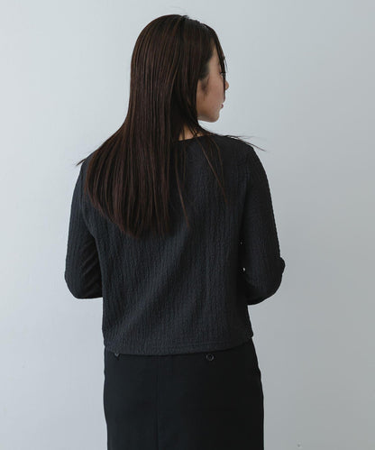 抽褶設計剪裁 針織開衫