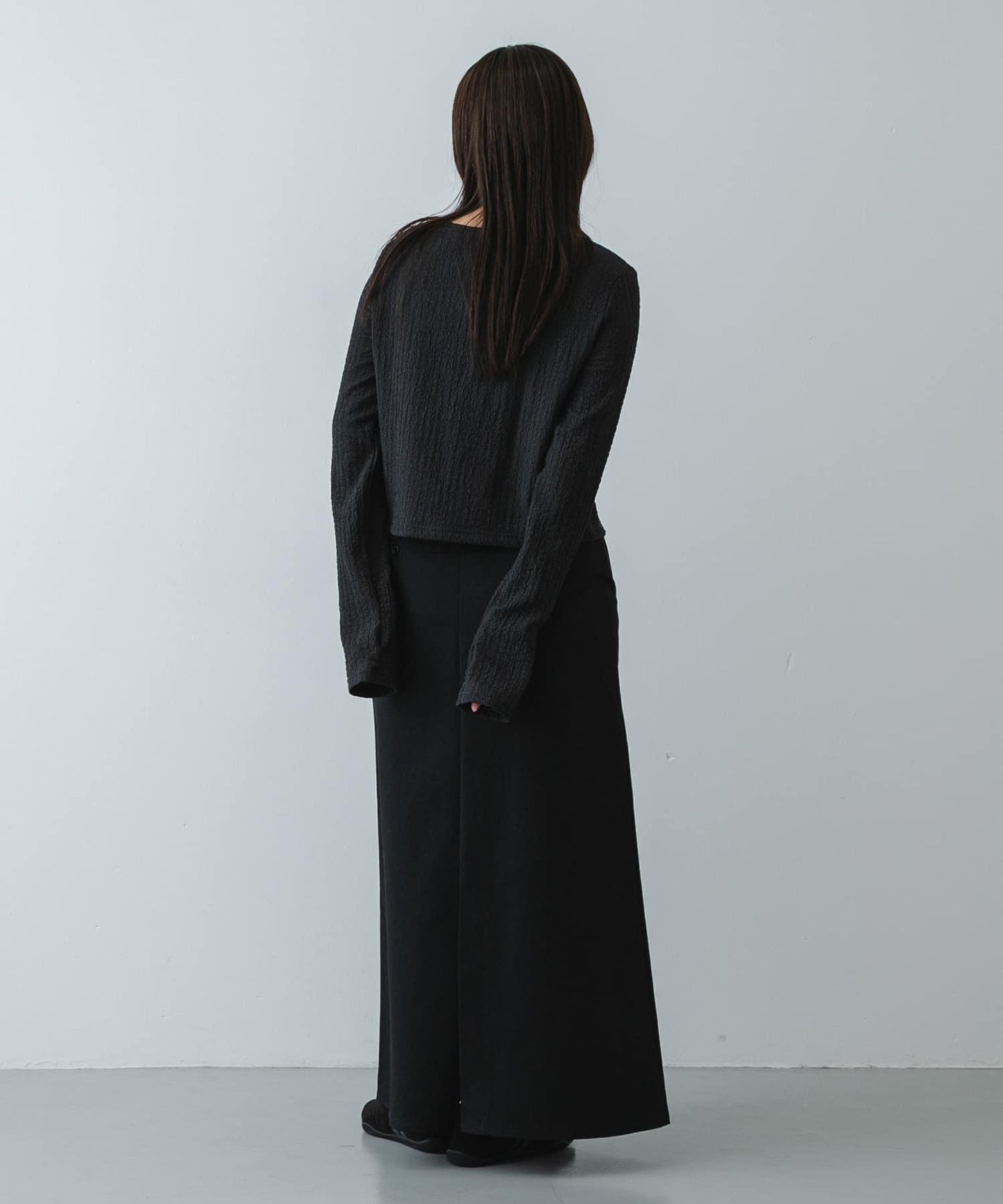 抽褶設計剪裁 針織開衫