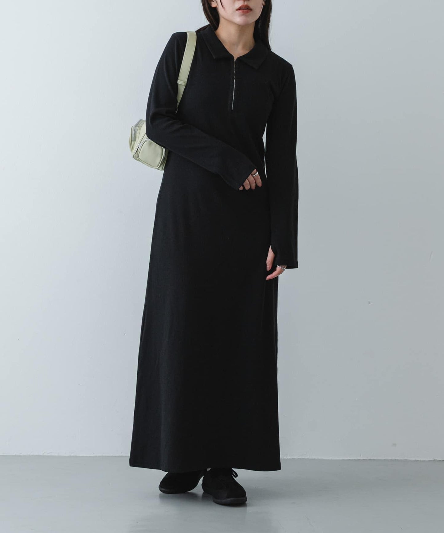 有領按扣設計 連衣裙