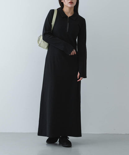 有領按扣設計 連衣裙