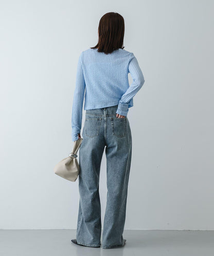 抽褶設計剪裁 針織開衫