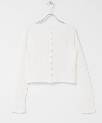 抽褶設計剪裁 針織開衫