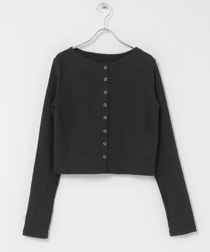 抽褶設計剪裁 針織開衫