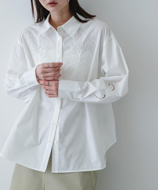 鏤空刺繡襯衫