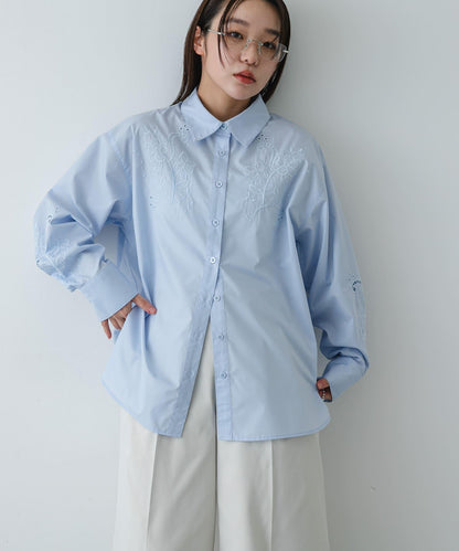 鏤空刺繡襯衫