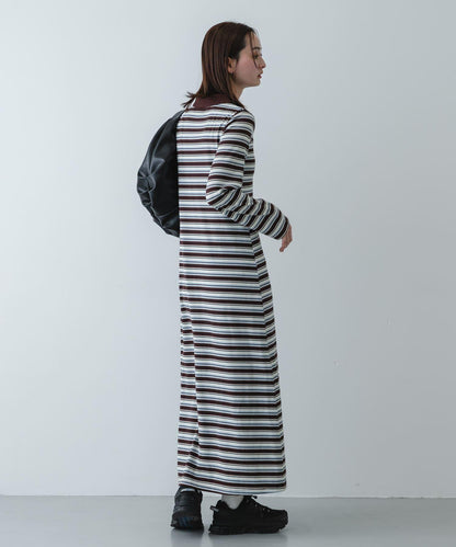 有領按扣設計 連衣裙