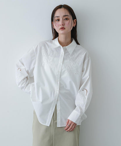 鏤空刺繡襯衫