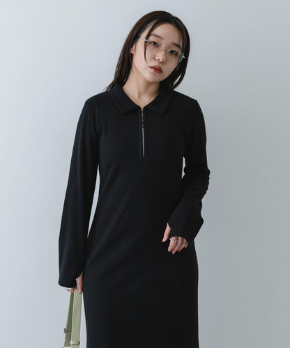 有領按扣設計 連衣裙