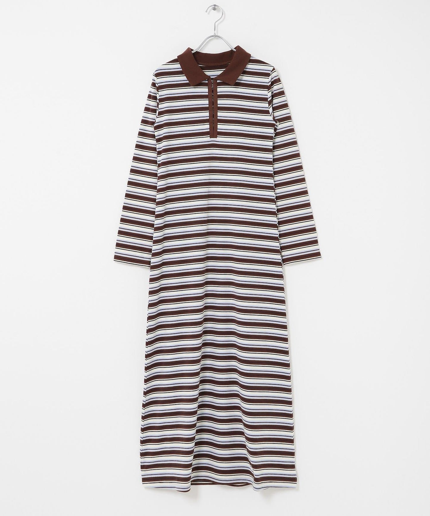 有領按扣設計 連衣裙