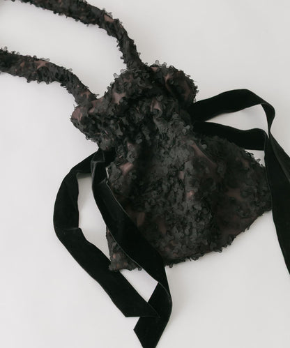 蕾絲束口設計單肩包