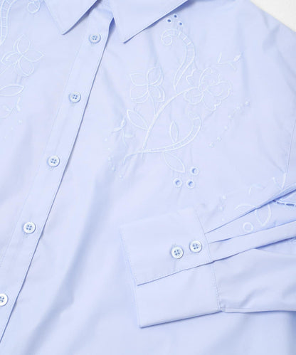 鏤空刺繡襯衫
