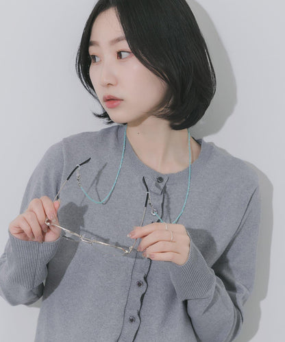 透明珠串眼鏡鏈