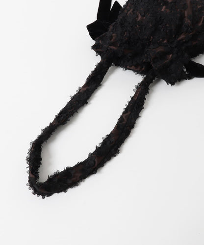 蕾絲束口設計單肩包