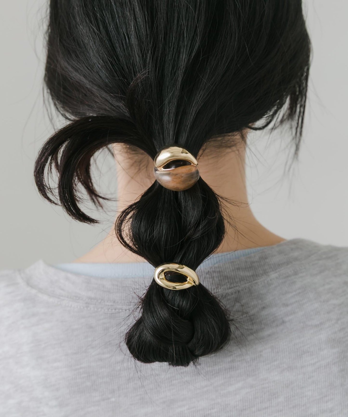 金屬弧形兩件套發扣