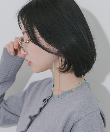透明珠串眼鏡鏈