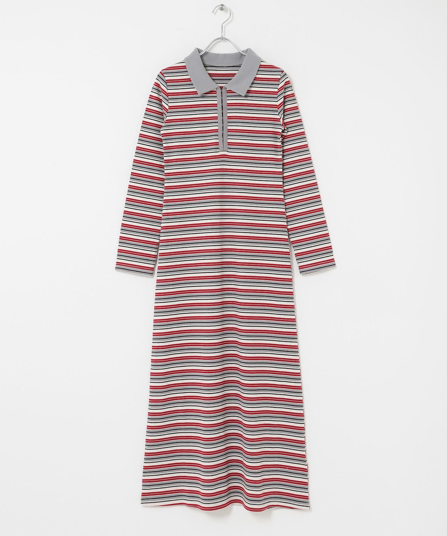 有領按扣設計 連衣裙