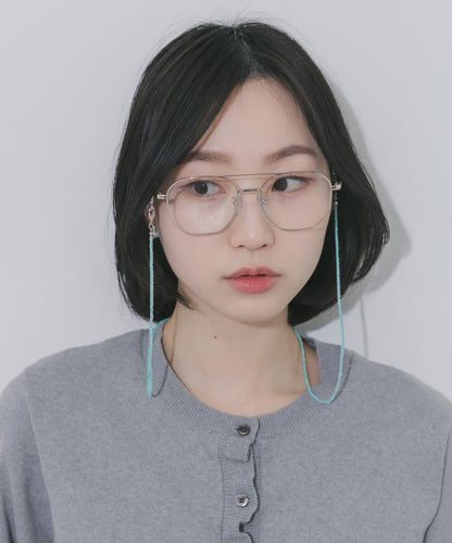 透明珠串眼鏡鏈
