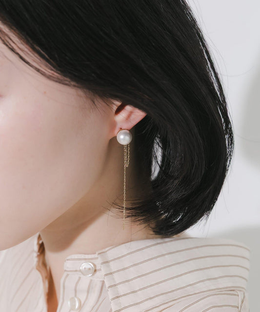 不鏽鋼珍珠鏈條耳釘