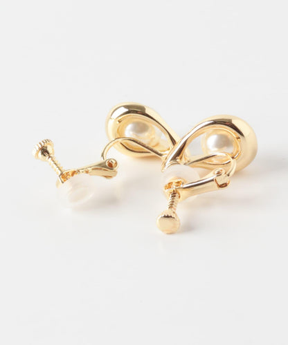 質感水滴珍珠耳夾