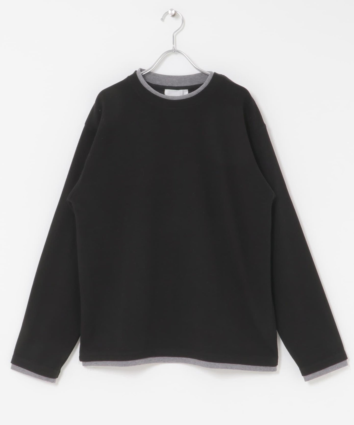 假兩件設計 長袖T恤