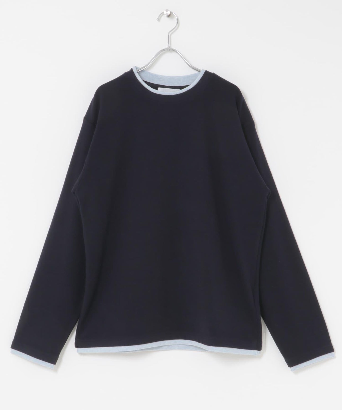 假兩件設計 長袖T恤