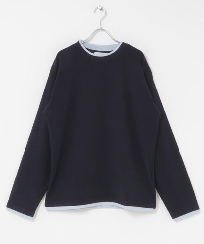 假兩件設計 長袖T恤