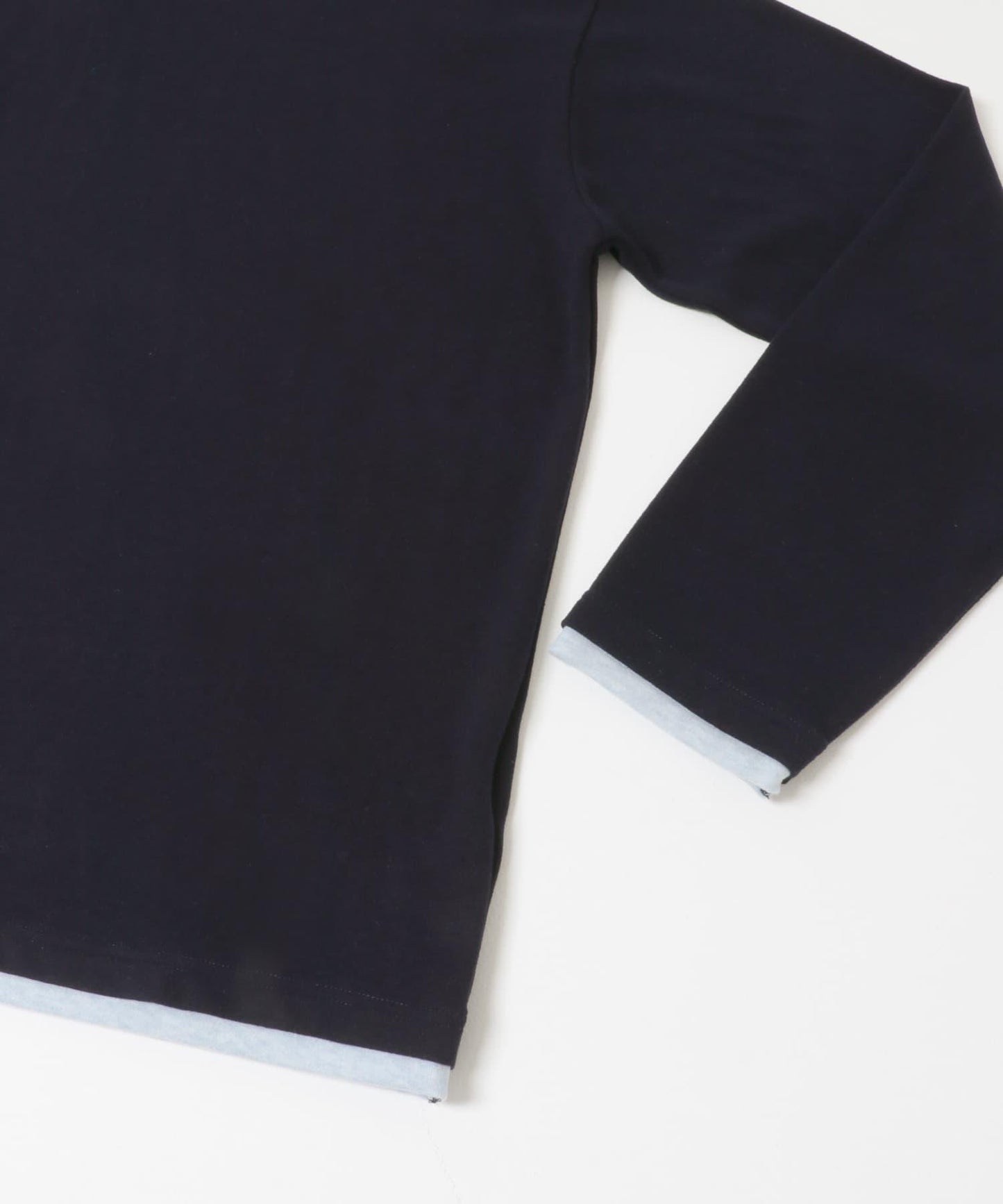 假兩件設計 長袖T恤