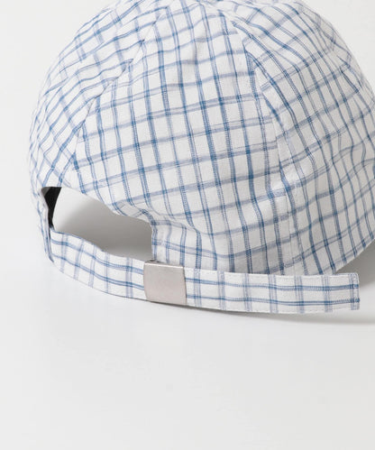 前蝴蝶結格紋棒球帽