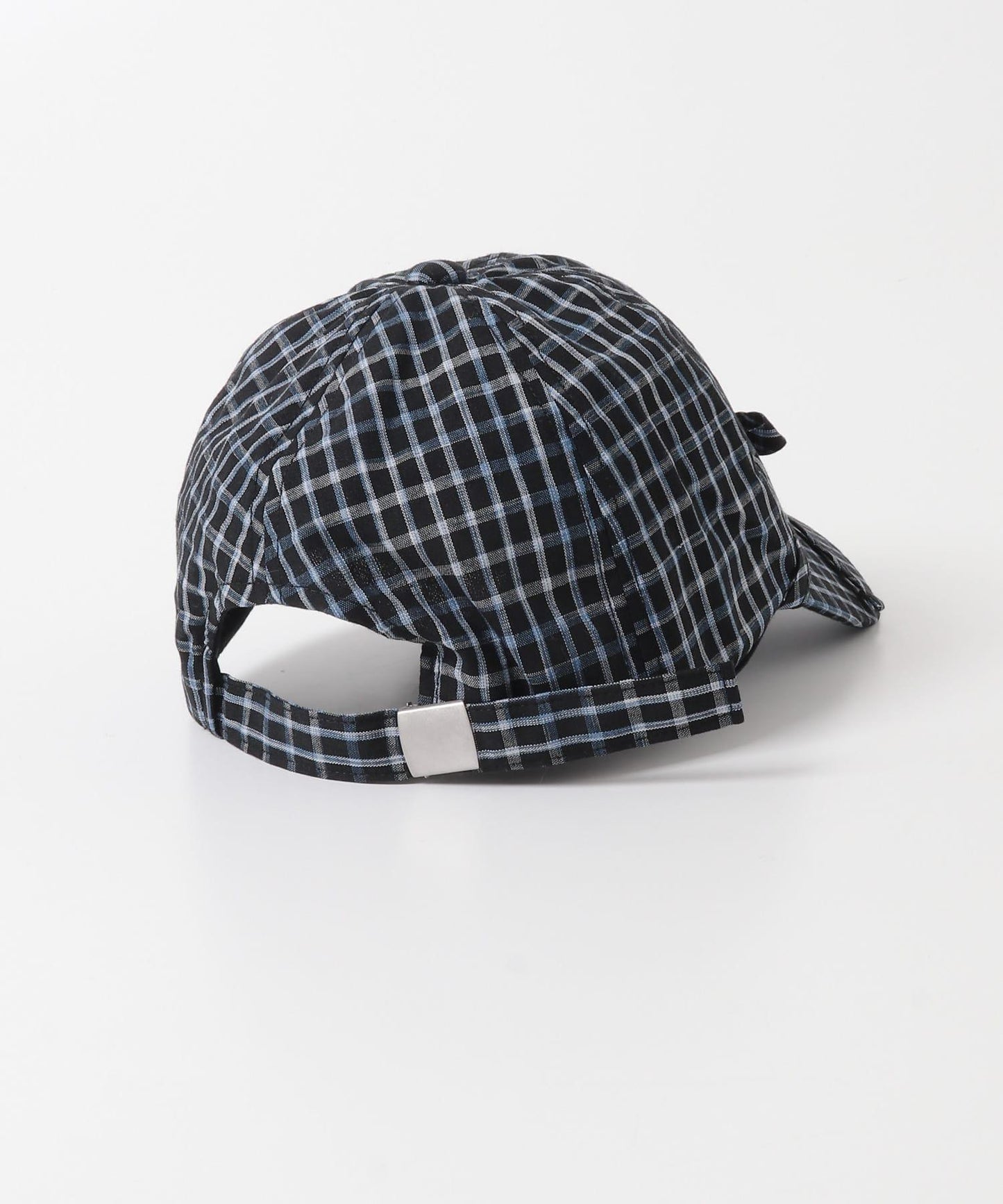 前蝴蝶結格紋棒球帽