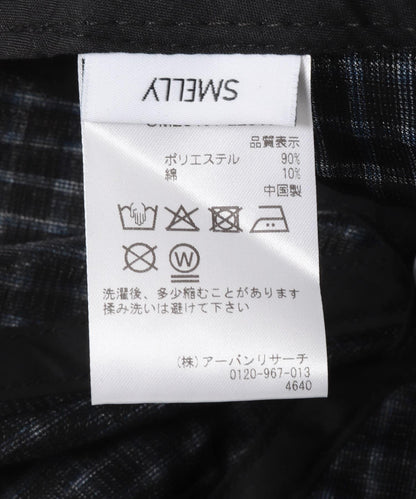 前蝴蝶結格紋棒球帽