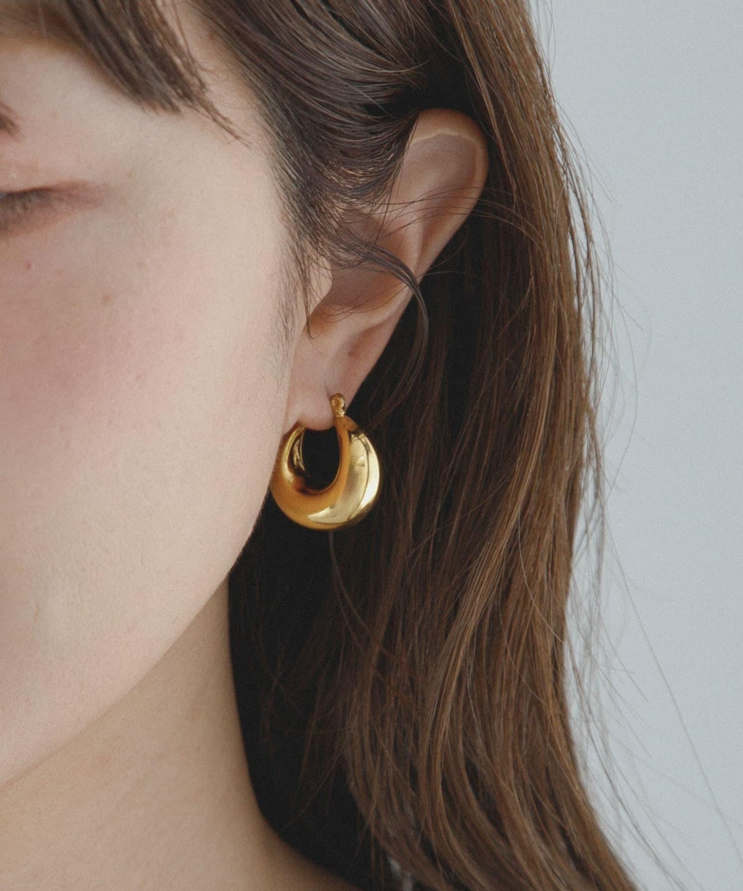 不鏽鋼厚款圓環耳飾