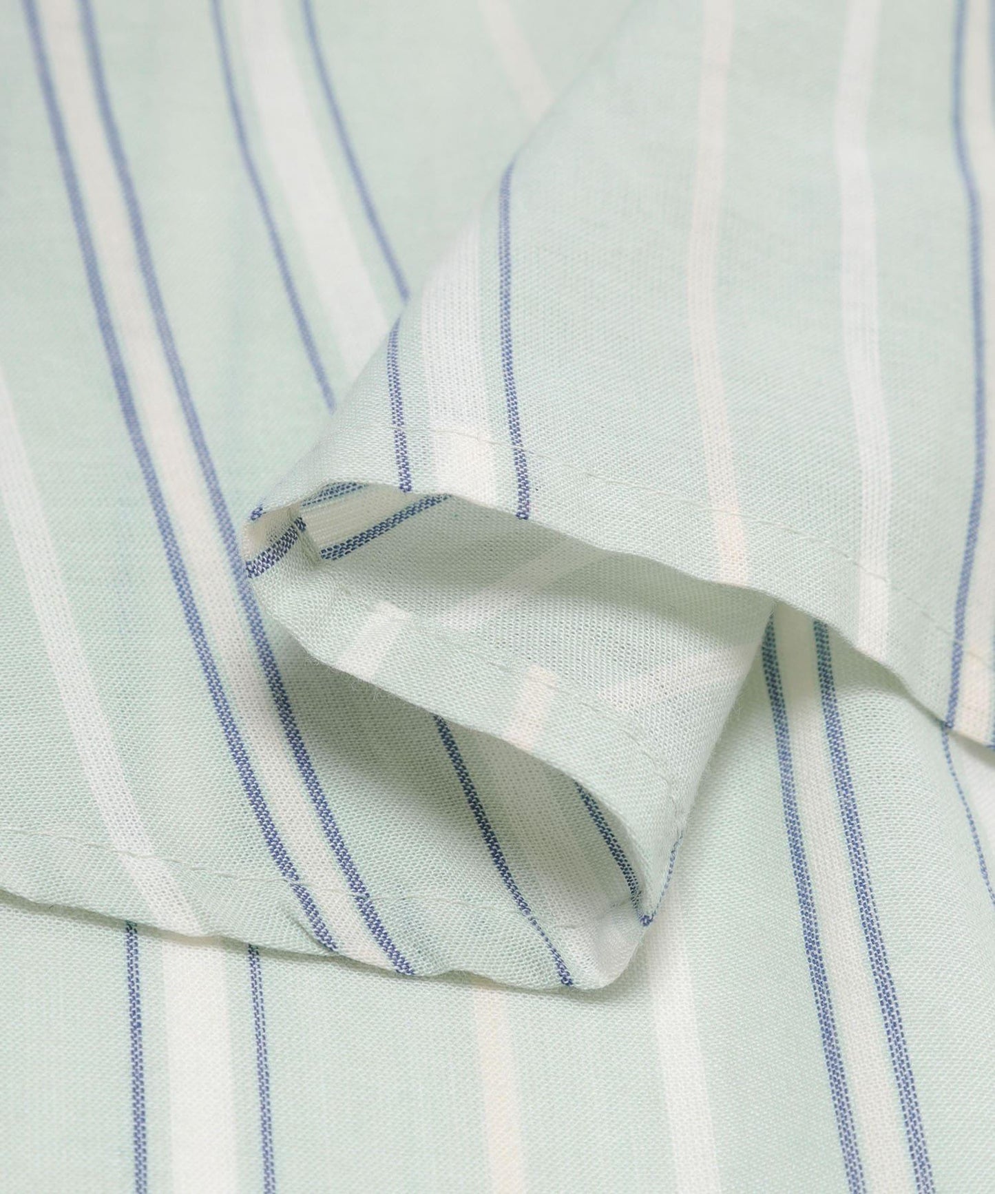 輕盈棉質條紋拼色襯衫