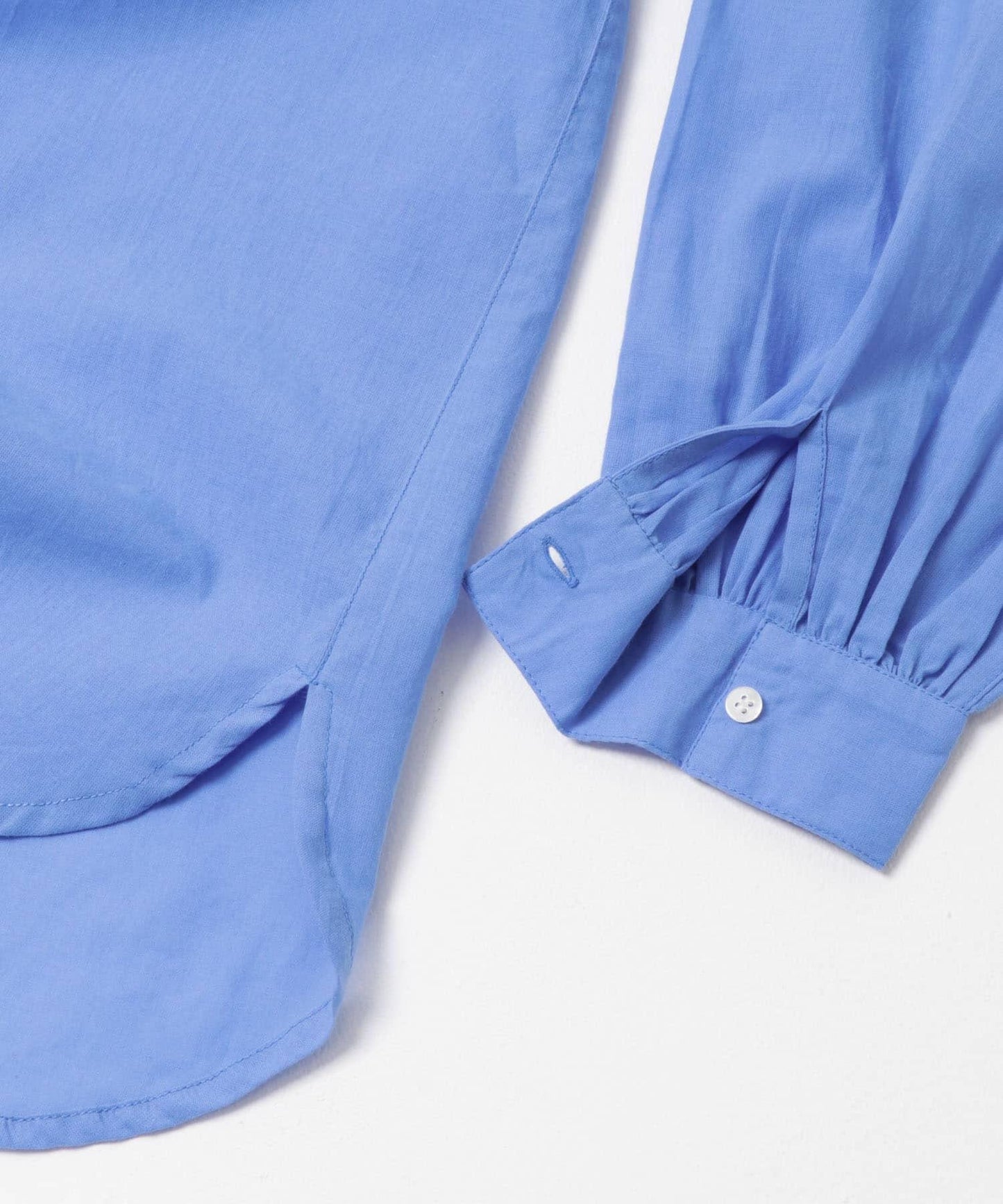 輕盈棉質條紋拼色襯衫