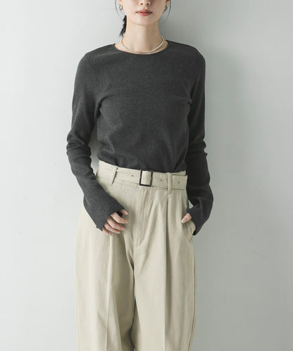 彈力羅紋打底上衣