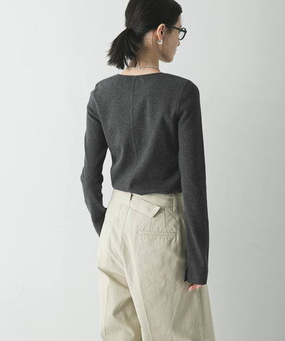 彈力羅紋打底上衣