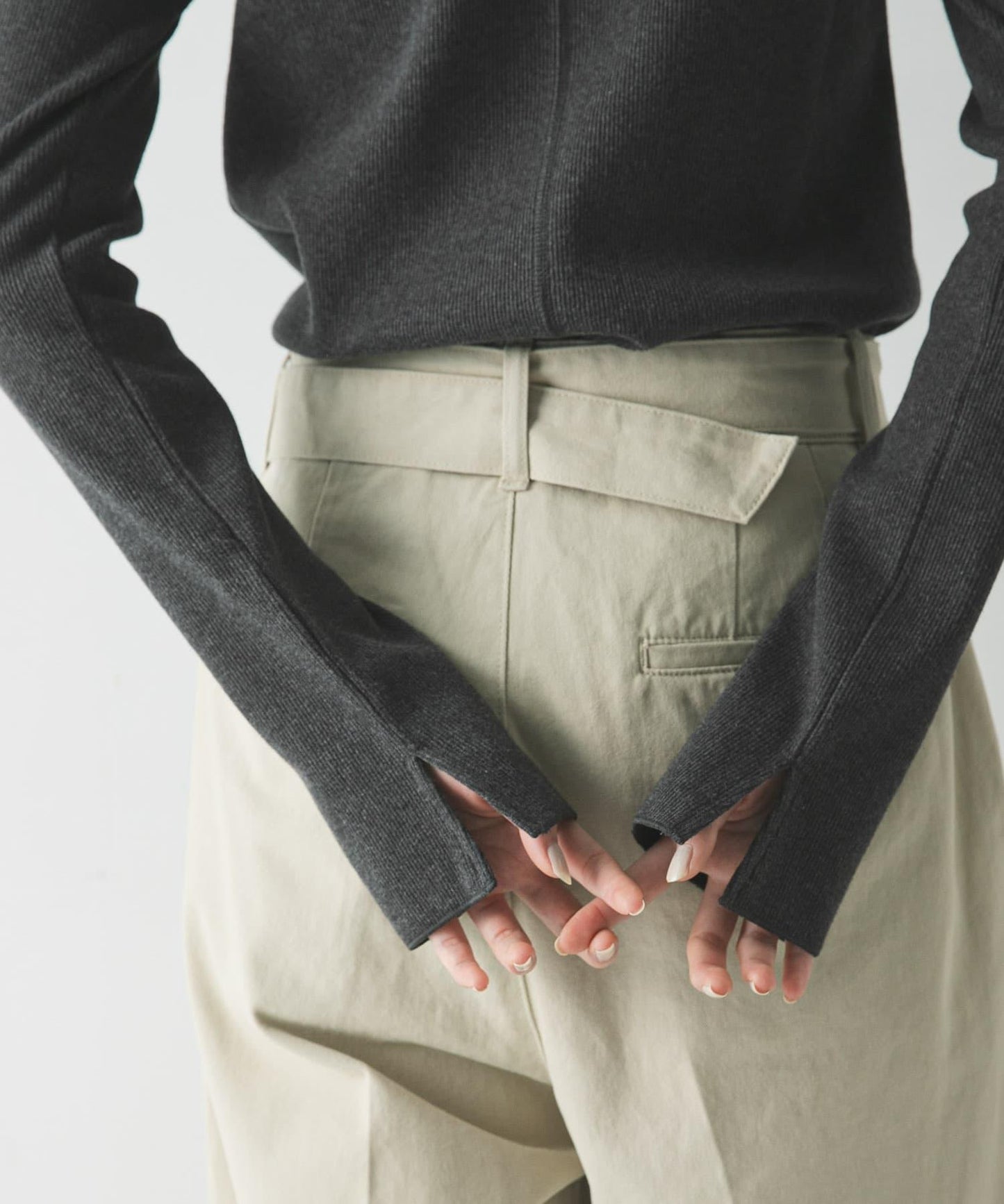 彈力羅紋打底上衣