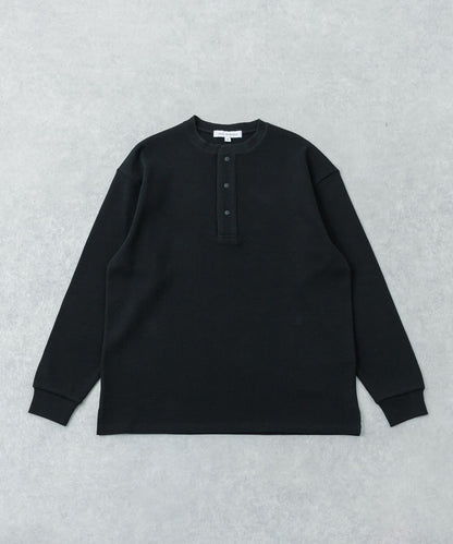 UR TECH 密織華夫 亨利領 長袖T恤