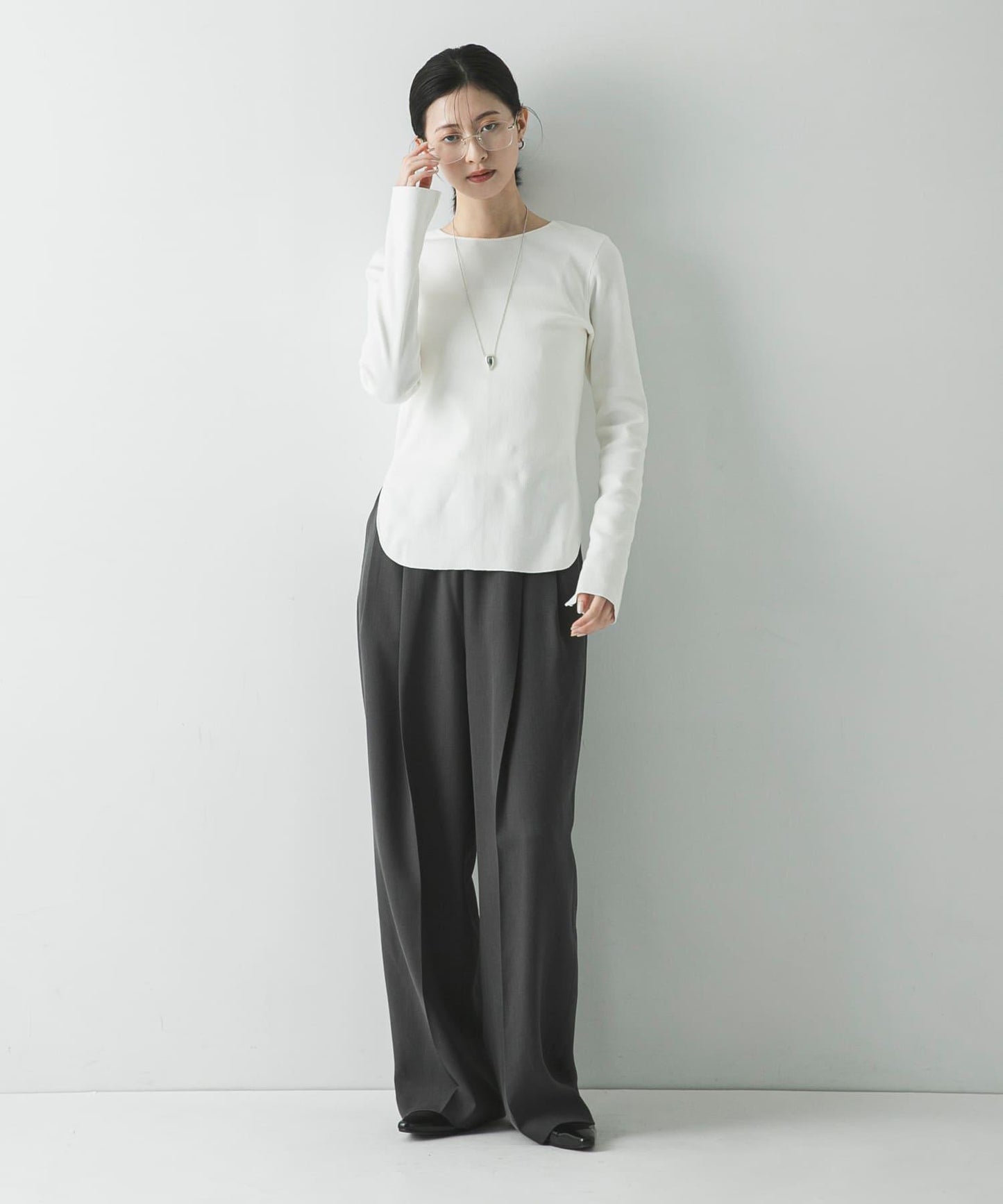 彈力羅紋打底上衣