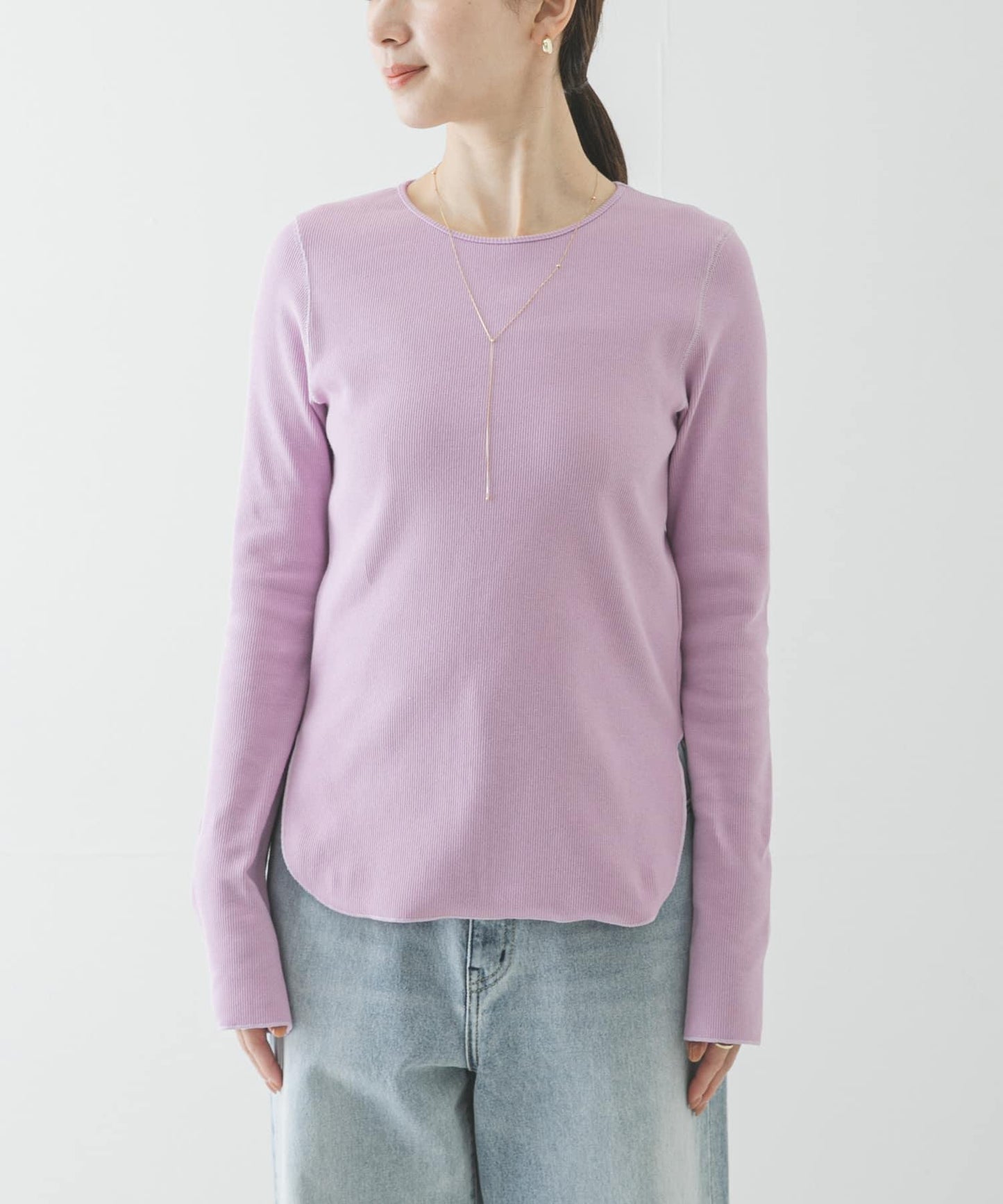 彈力羅紋打底上衣