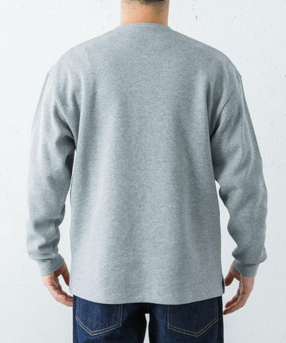 UR TECH 密織華夫 亨利領 長袖T恤