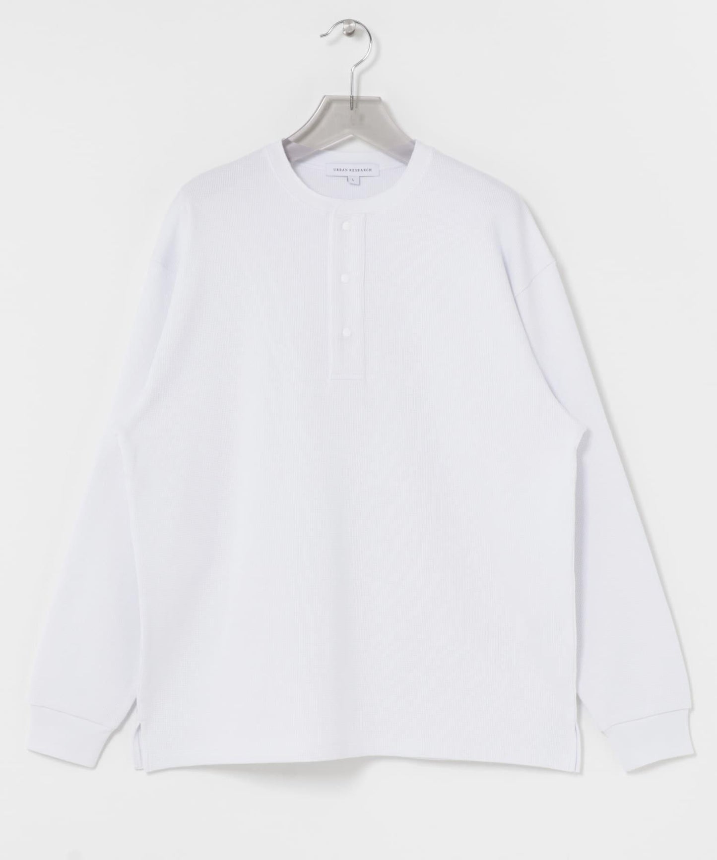 UR TECH 密織華夫 亨利領 長袖T恤