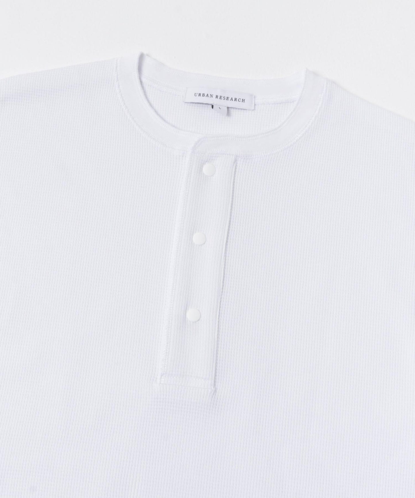 UR TECH 密織華夫 亨利領 長袖T恤