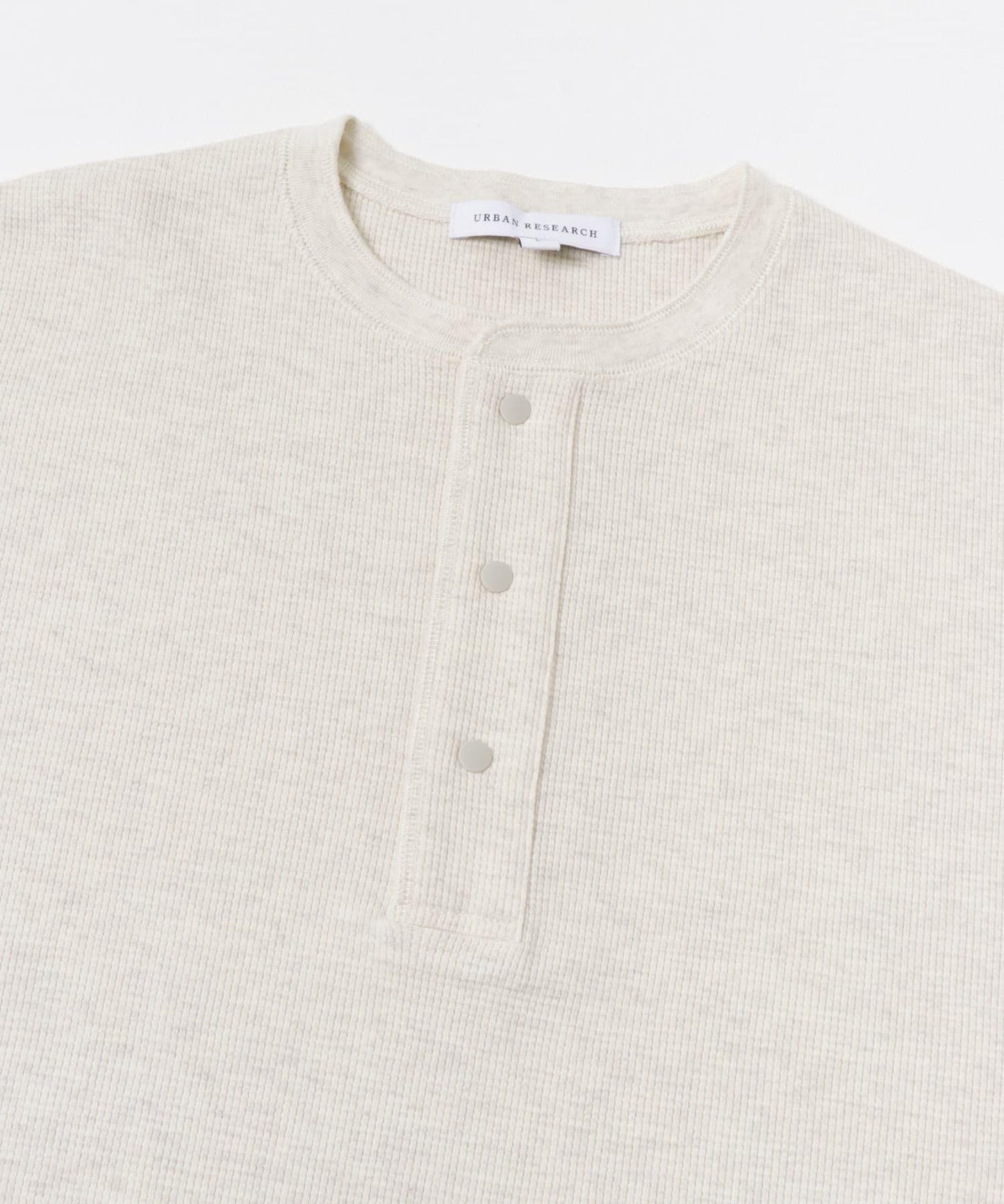 UR TECH 密織華夫 亨利領 長袖T恤