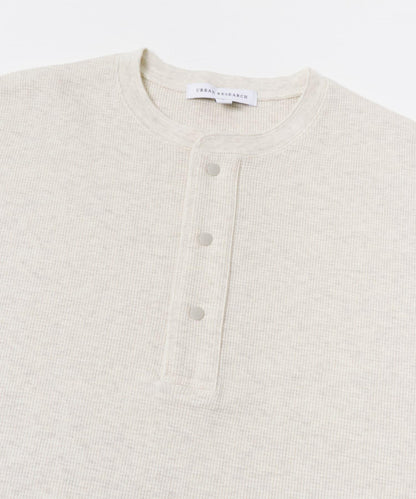 UR TECH 密織華夫 亨利領 長袖T恤