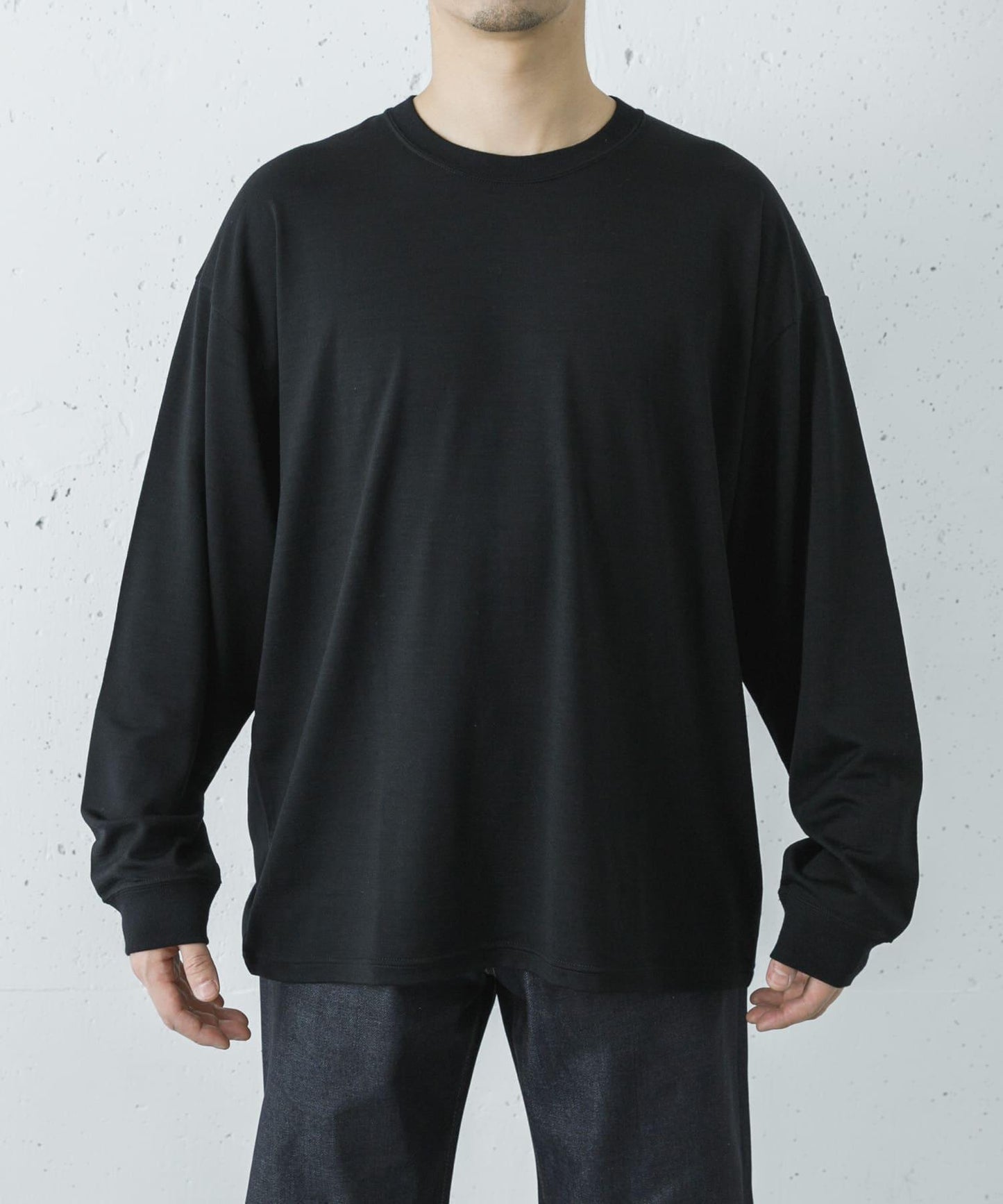 new basic WASHABLE MERINO WOOL LONG-SLEEVE 長袖上衣