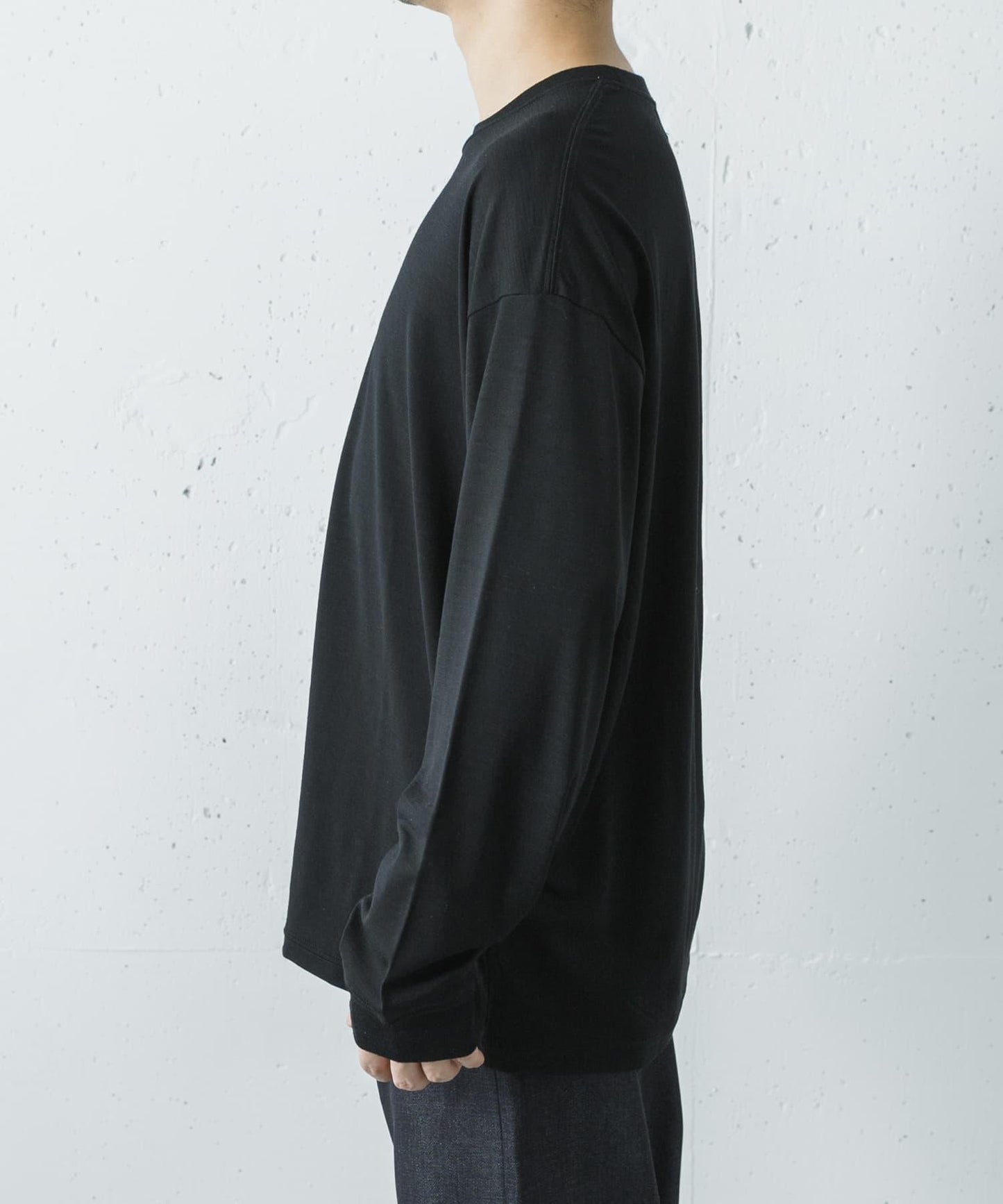 new basic WASHABLE MERINO WOOL LONG-SLEEVE 長袖上衣
